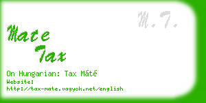 mate tax business card